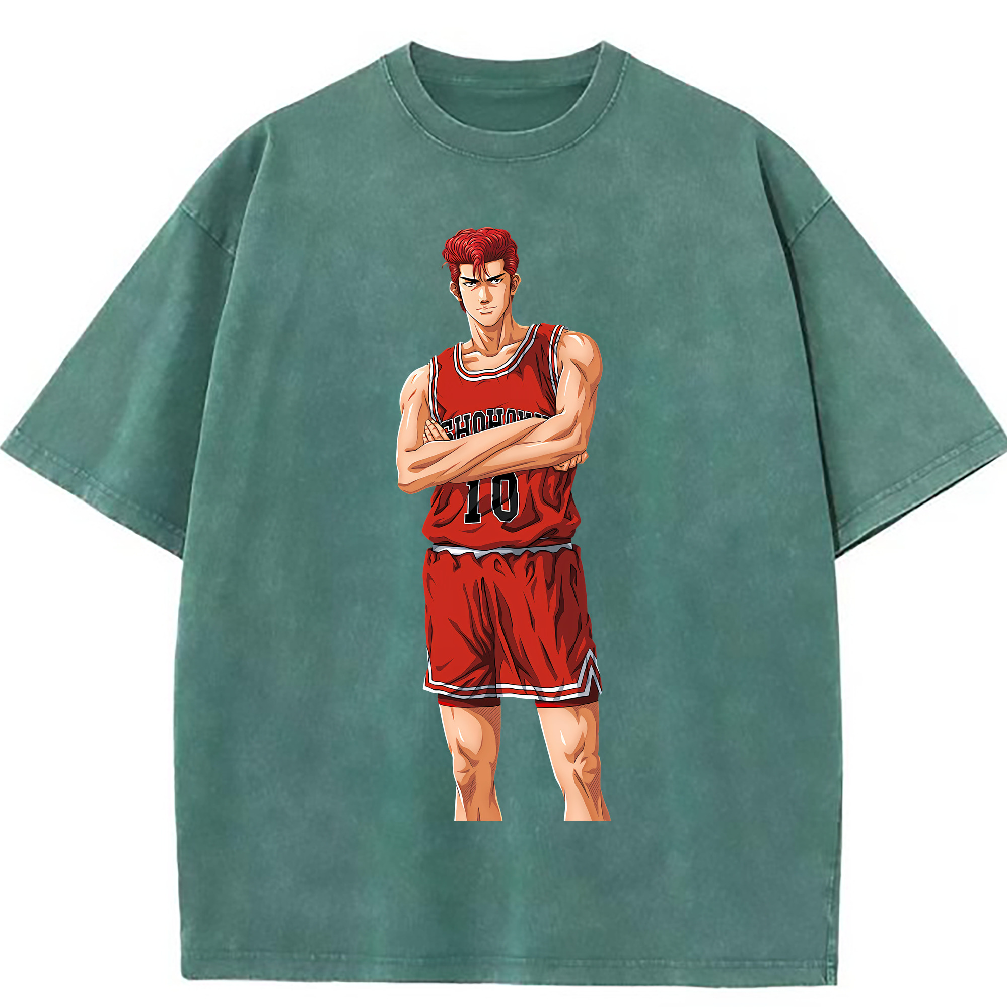 （画像用） SLAM DUNK／スラムダンク 綿100% ヴィンテージ風 半袖Tシャツ（フロントプリント）